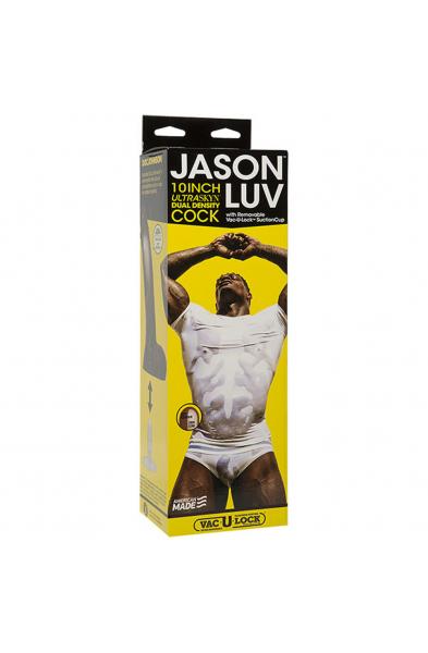 Jason Luv - 10 Inch Ultraskyn Cock With Removable Vac-U-Lock Suction Cup - Chocolate