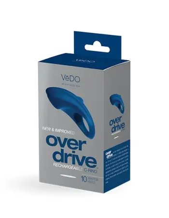 Over Drive Plus Rechargeable Cock Ring - Blue