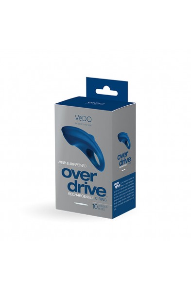 Over Drive Plus Rechargeable Cock Ring - Blue