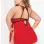 Lace & Mesh Babydoll - Black/red - 3x/4x