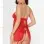 Mesh Babydoll W/thong - Red - One Size