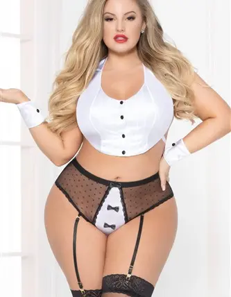 3-Piece Tuxedo Set - Queen Size - Black/white