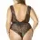 Soft Cup Teddy With Harness Choker - Black - 1x/2x