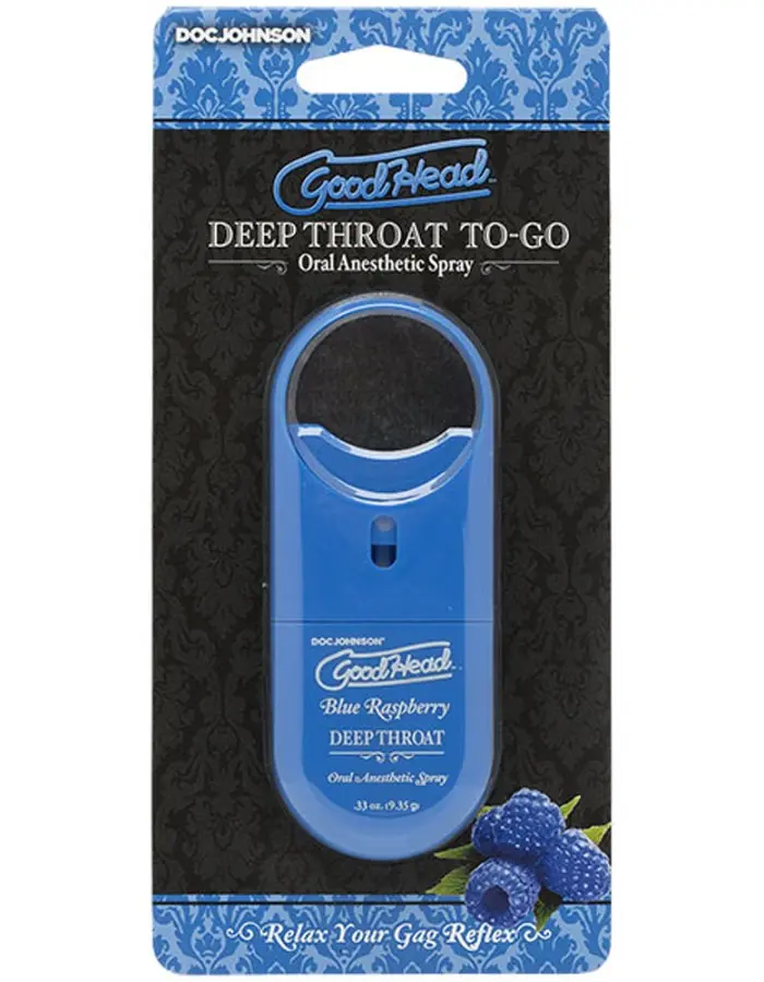 Goodhead - Deep Throat Spray to-Go - Blue Raspberry - .33 Oz.