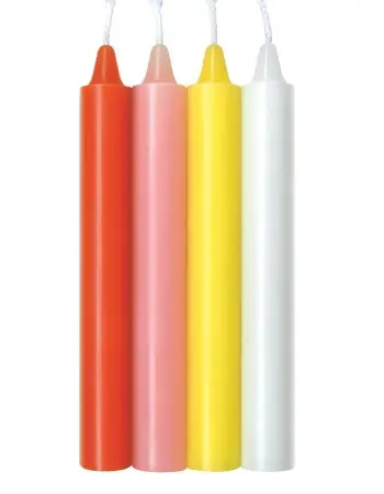 The 9's Make Me Melt Sensual Warm-Drip Candles 4 Pack - Pastel
