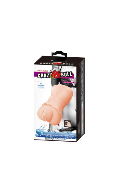 Crazy Bull No Lube Masturbator Sleeve - Realistic Pussy Skin-Like Texture