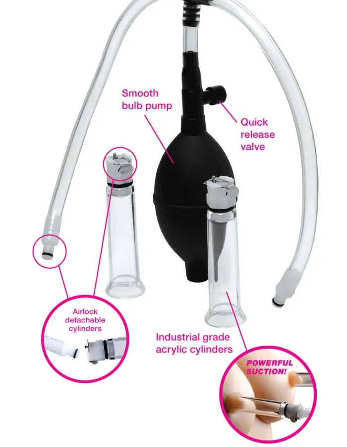 Nipple Pumping System With Detachable Cylinders