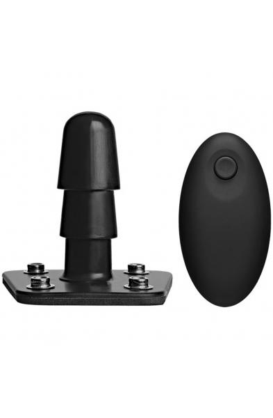 Vac-U-Lock - Vibrating Plug With Snaps & Wireless Remote - Black