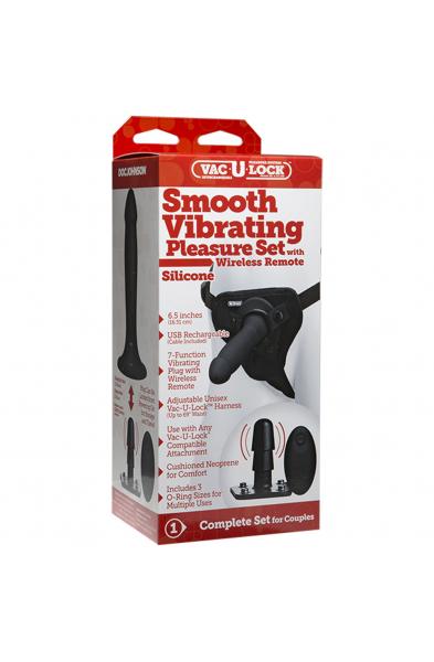 Vac-U-Lock - Smooth Pleasure Set - Vibrating -  Black