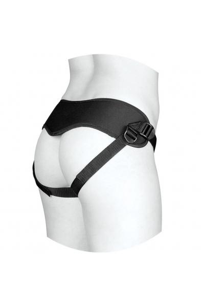 Vac-U-Lock - Supreme Harness With Vibrating Plug  - Black