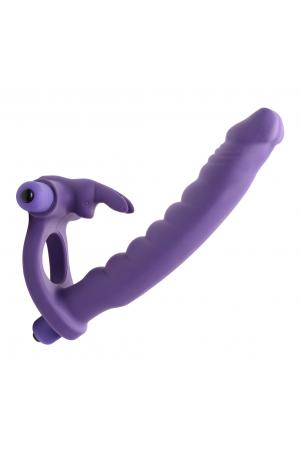 Double Delight Dual Insertion Vibrating  Rabbit Cock Ring