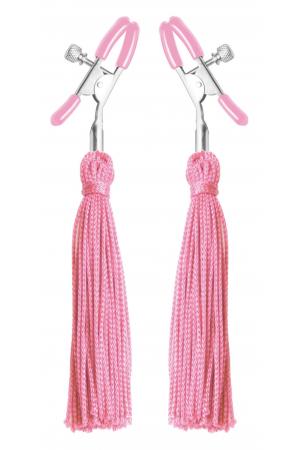 Tickle Me Pink Nipple Clamp Tassels