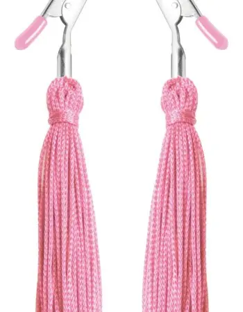 Tickle Me Pink Nipple Clamp Tassels