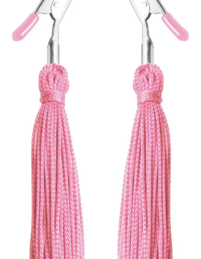 Tickle Me Pink Nipple Clamp Tassels