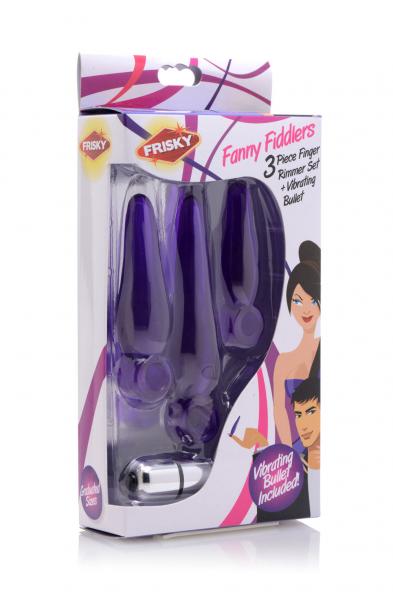 Fanny Fiddlers 3 Piece Finger Rimmer Set With Vibrating Bullet