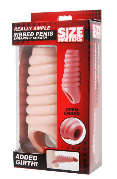 Really Ample Ribbed Penis Enhancer Sheath