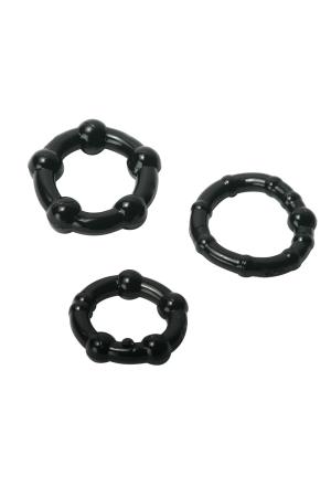 Black Performance Erection Rings - Packaged