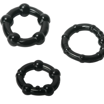 Black Performance Erection Rings - Packaged