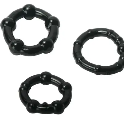 Black Performance Erection Rings - Packaged