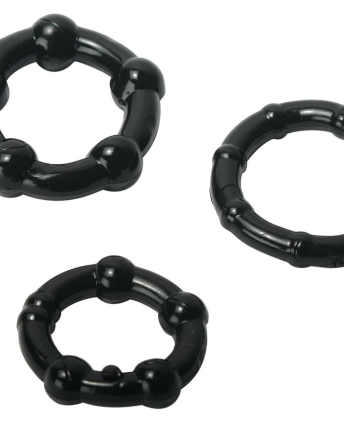Black Performance Erection Rings - Packaged