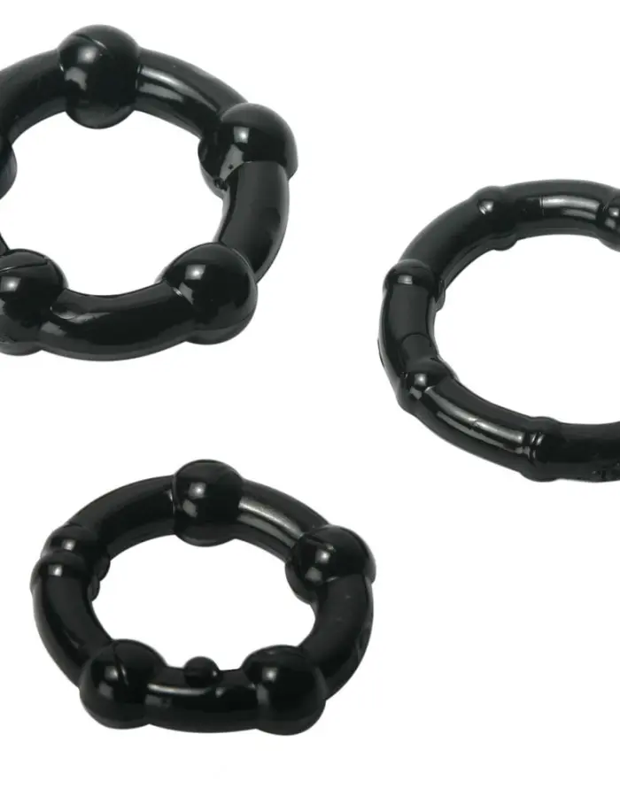 Black Performance Erection Rings - Packaged