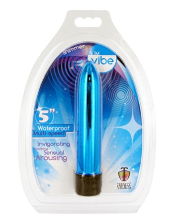 5 Inch Slim Vibe Packaged - Blue