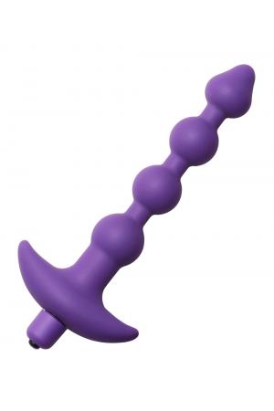 Violet Vibrating Silicone Anal Beads