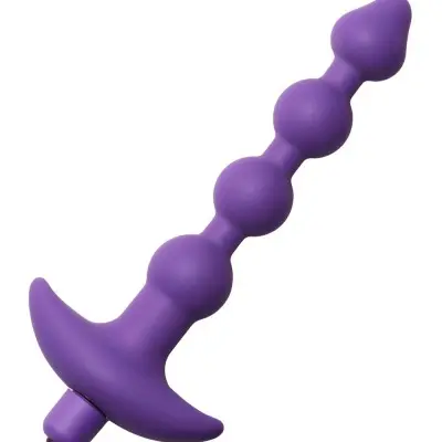 Violet Vibrating Silicone Anal Beads