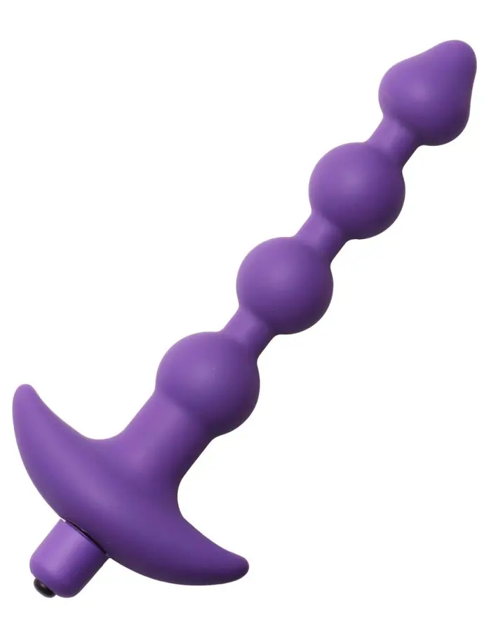 Violet Vibrating Silicone Anal Beads