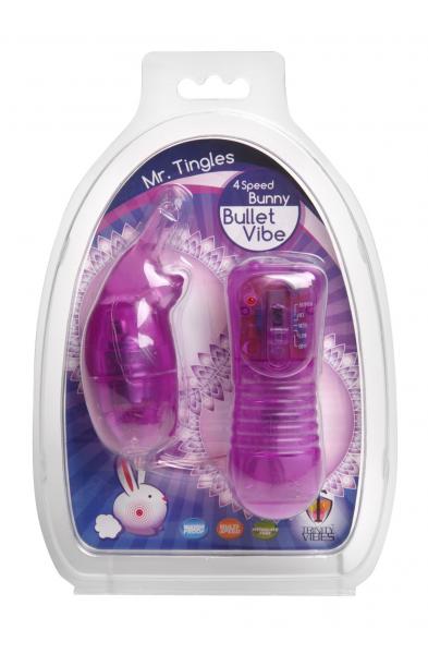 Mr. Tingles 4 Speed Bunny Bullet Vibe - Purple