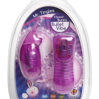 Mr. Tingles 4 Speed Bunny Bullet Vibe - Purple