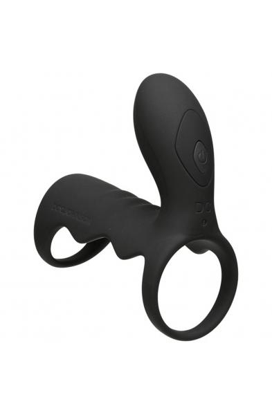 Optimale - Vibrating Cock Cage With Wireless  Remote - Rechargeable - Silicone - Black