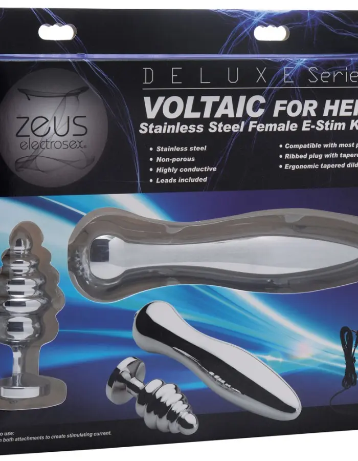 Deluxe Series Voltaic for Her Stainless Steel  Female E-Stim Kit