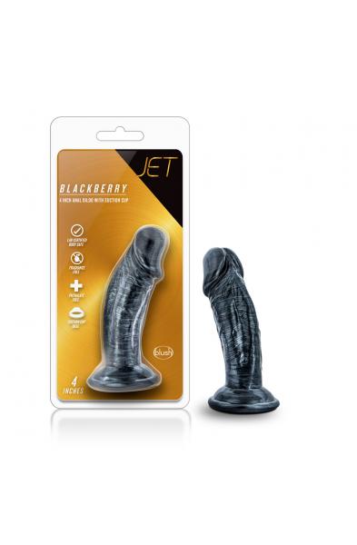 Jet - Blackberry - 4 Inch Dildo - Carbon Metallic  Black