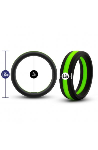 Performance - Silicone Go Pro Cock Ring -  Black/green/black