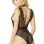 Soft Cup Teddy With Harness Choker - Black - S/m