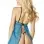 Empire Waist Babydoll With Dual Tone Lace Shelf Cups Ith G-String - Black/peacock -L/xl