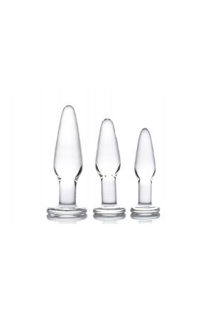 Dosha 3 Piece Glass Anal Plug Kit