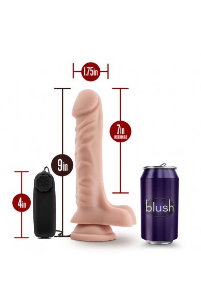 Dr. Skin - Dr. James - 9 Inch Vibrating Cock With  Suction Cup - Vanilla