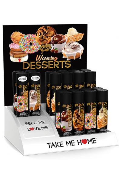 Wet Warming Desserts 4 Free Testers and Countertop Display With 16 Wet Warming Desserts 3 Fl Oz