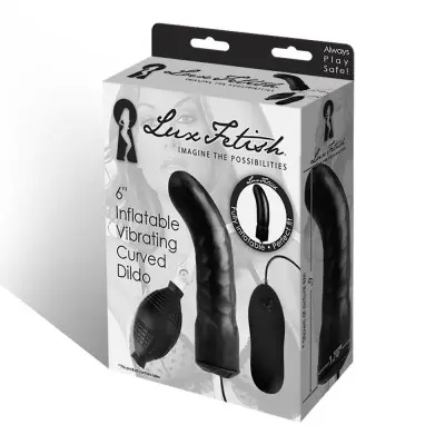 Lux Fetish 6" Inflatable Vibrating Dildo