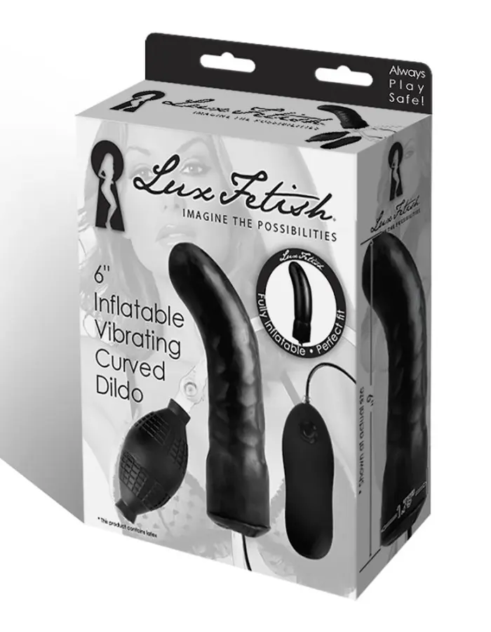Lux Fetish 6" Inflatable Vibrating Dildo