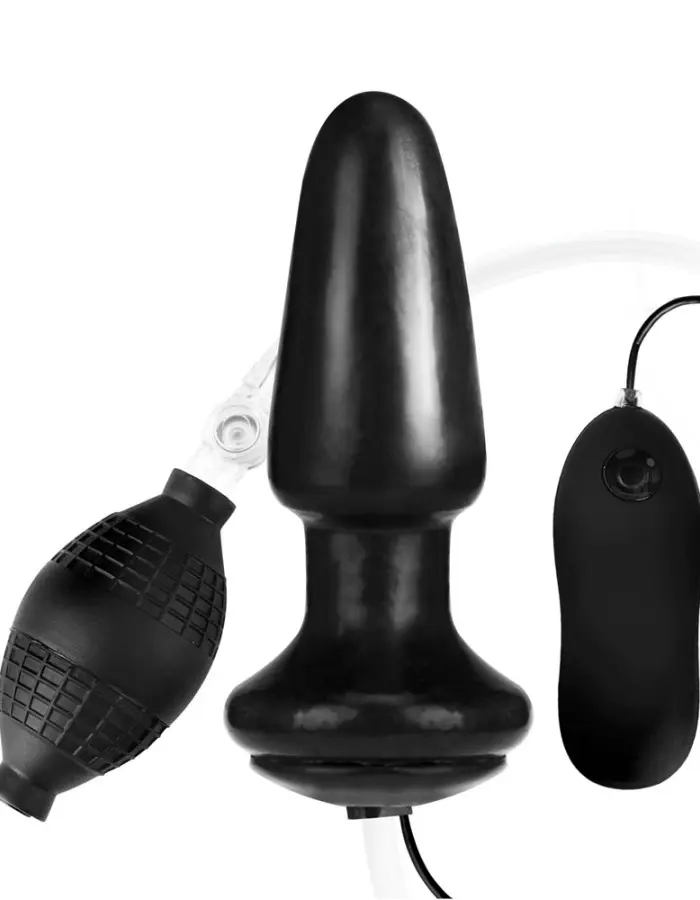 Lux Fetish 4" Inflatable Vibrating Butt Plug