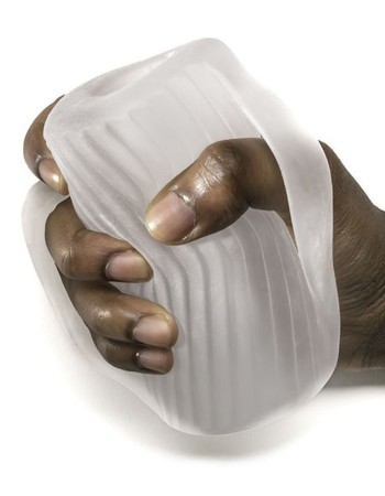 Perfect Fit Male Masturbator With Grips - Clear