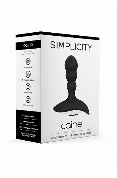 Caine Anal Vibrator - Black