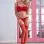 Valentina Bralette & Thong Set - Red - L/xl