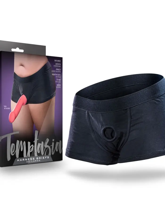 Temptasia - Harness Briefs - 4xl - Black