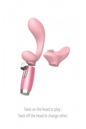 Perks Ex-3 Dual Vibrator and Clitoral Stimulator - Pink