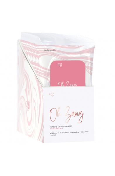 Oh Zang Feminine Cleansing Wipes With Stimulant - 10 Piece Display