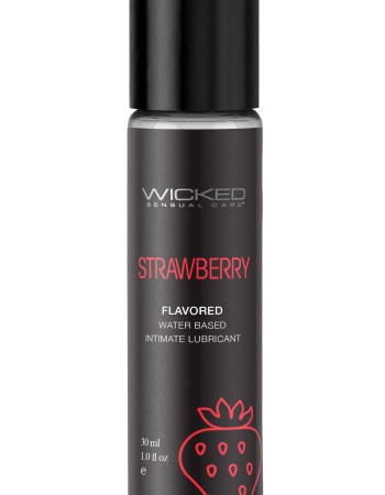 Aqua Strawberry Flavored Water Based Intimate Lubricant - 1 Fl. Oz.